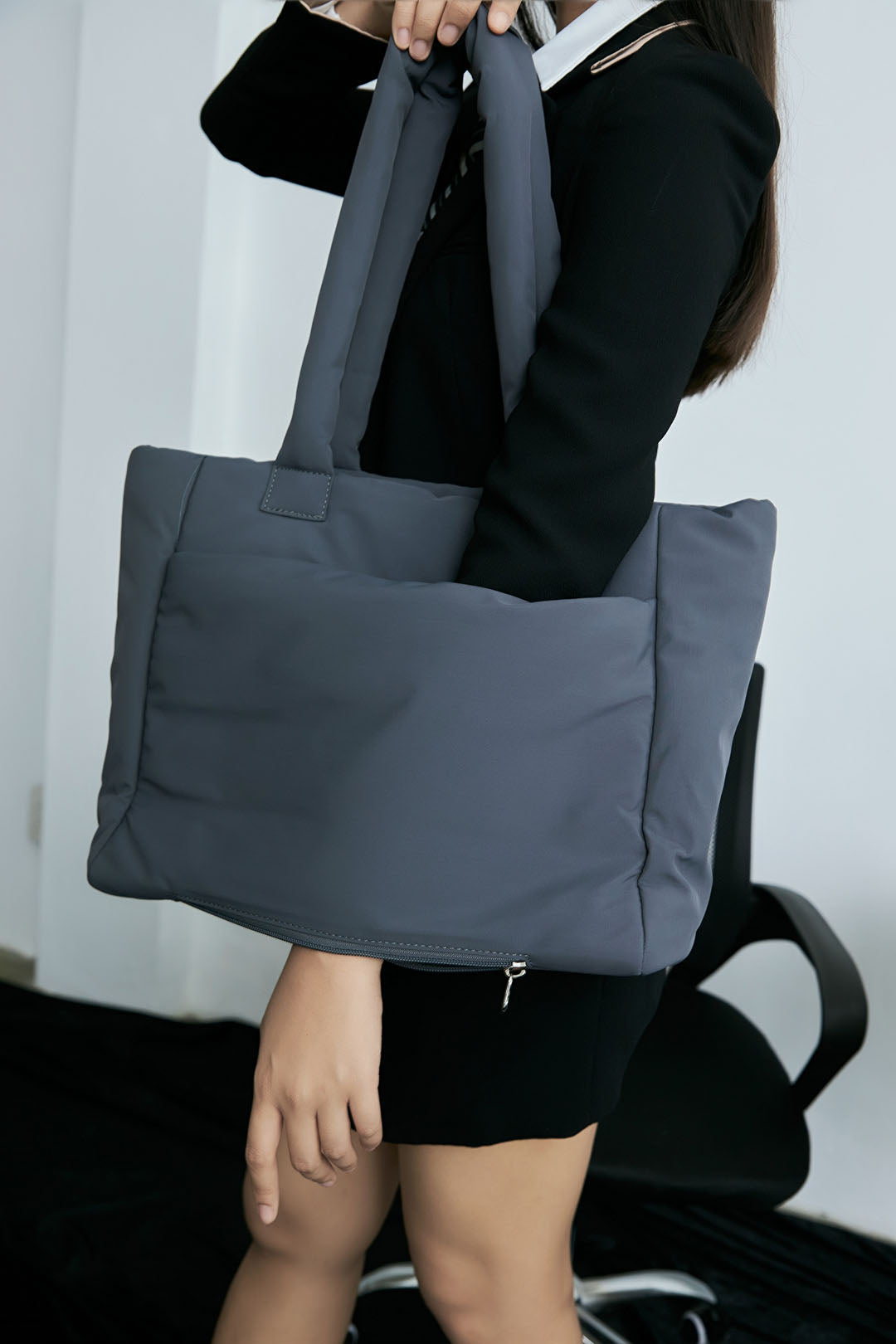 Go-Getter Laptop Tote (Nylon Charcoal Blue)