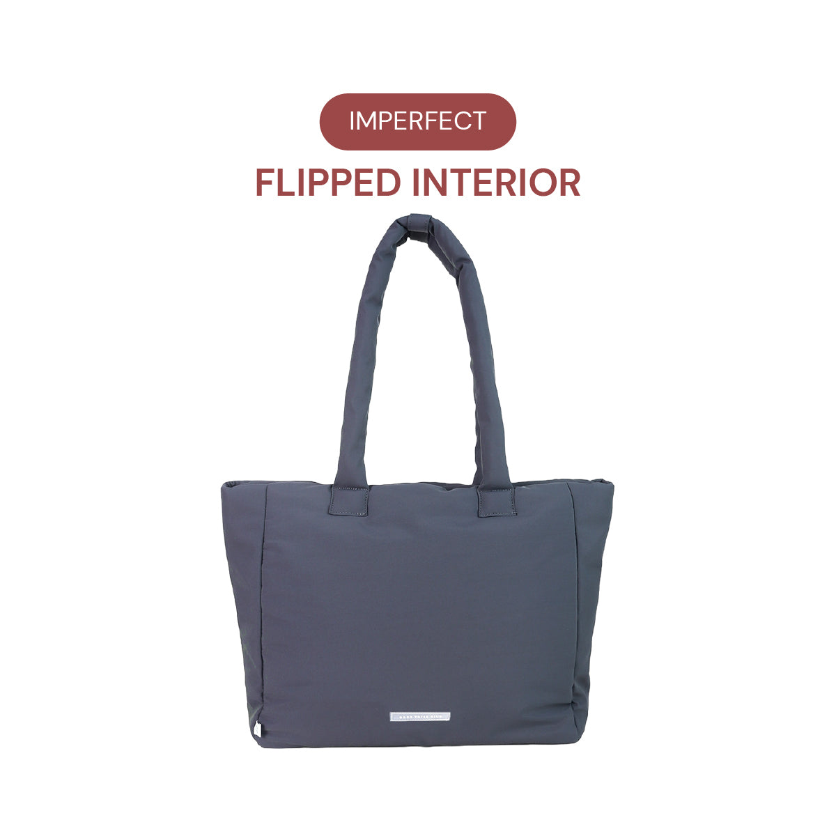 *FLIPPED INTERIOR* Go-Getter Laptop Tote (Nylon Charcoal Blue)