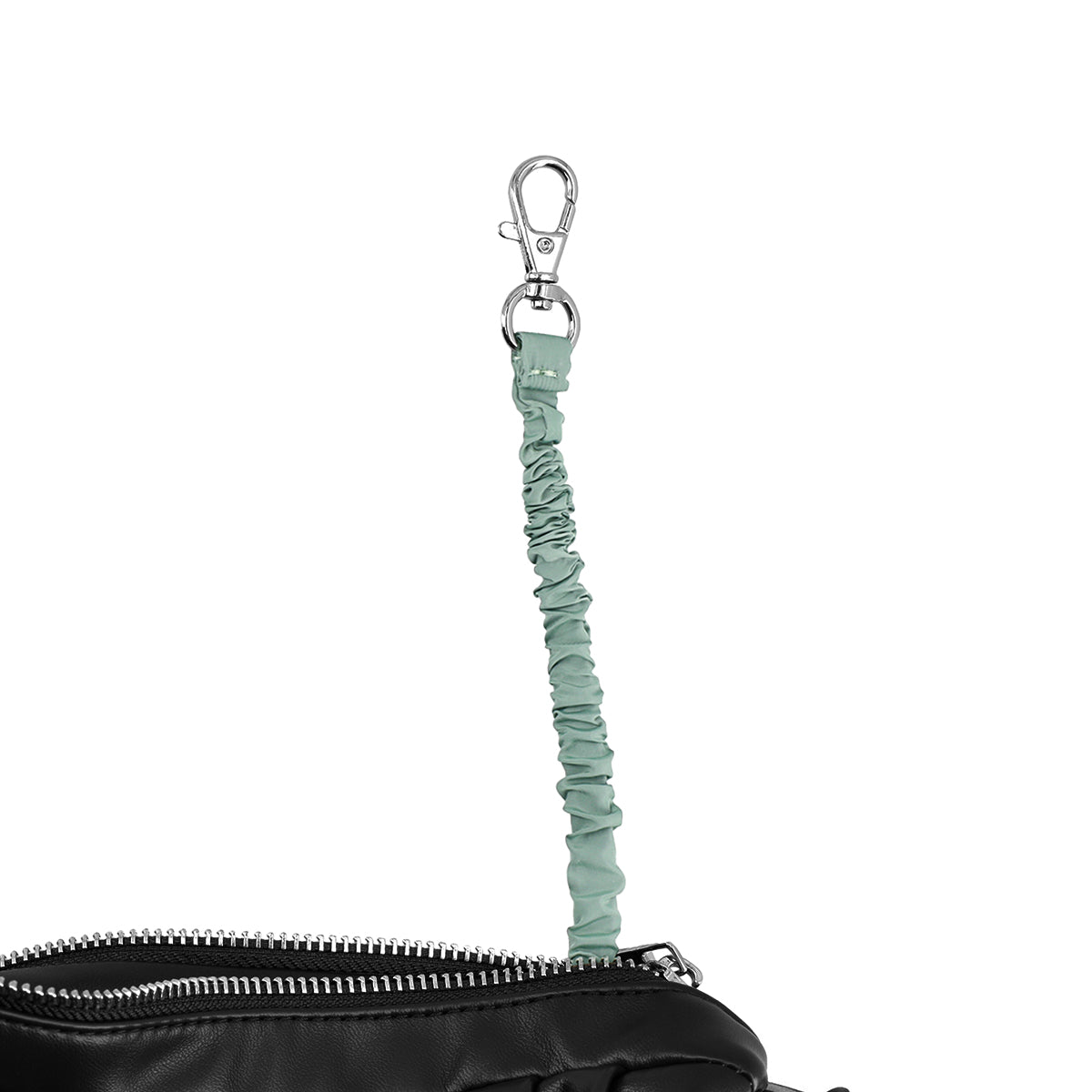 Leather Croissant Carryall (Black)