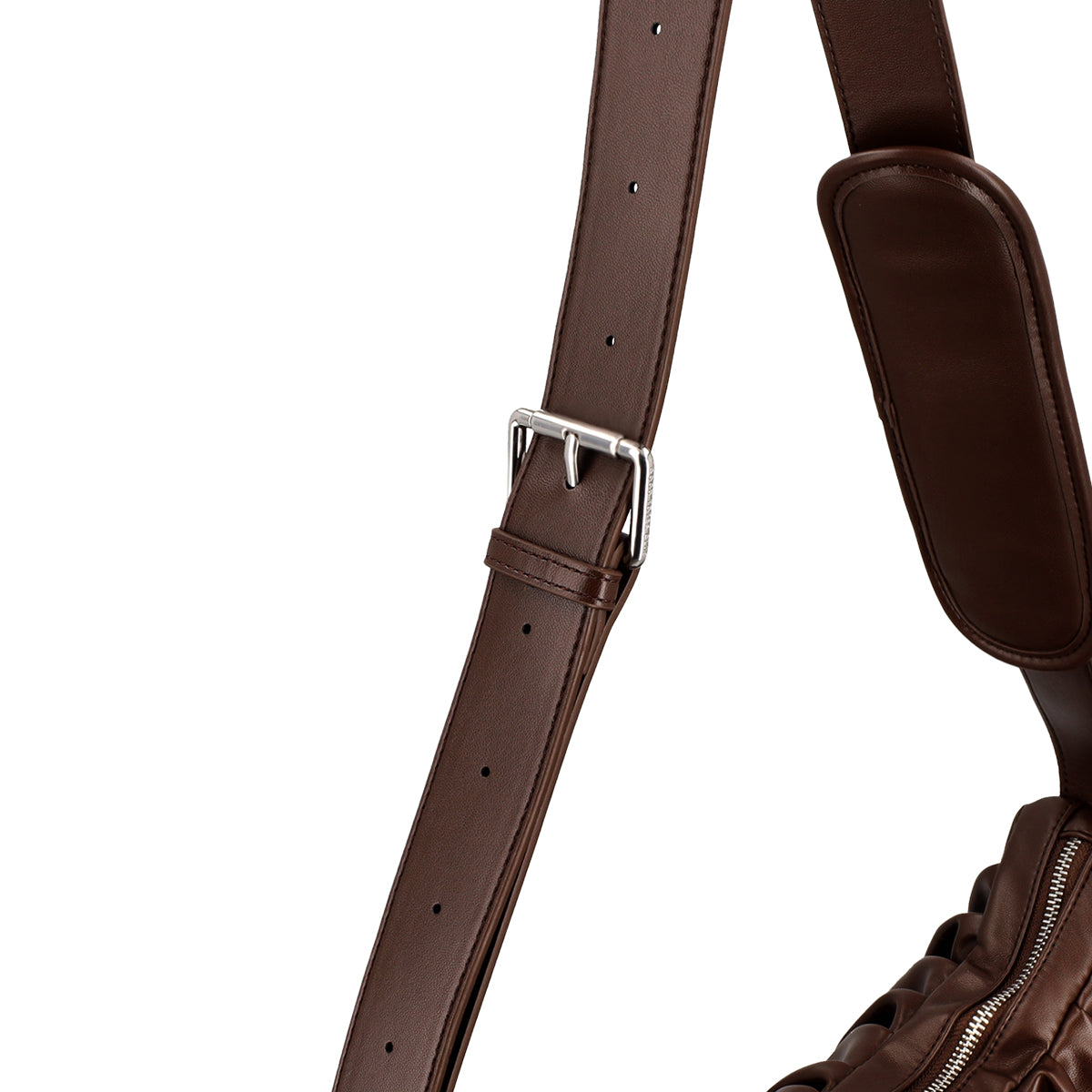 Leather Croissant Carryall (Espresso)