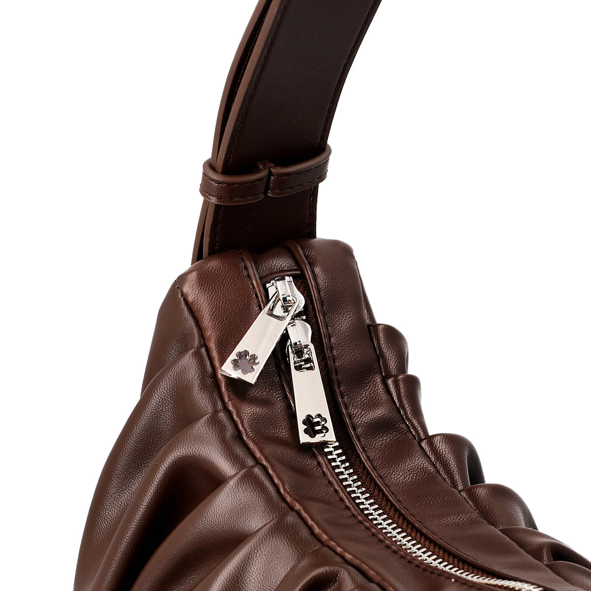 Leather Croissant Carryall (Espresso)