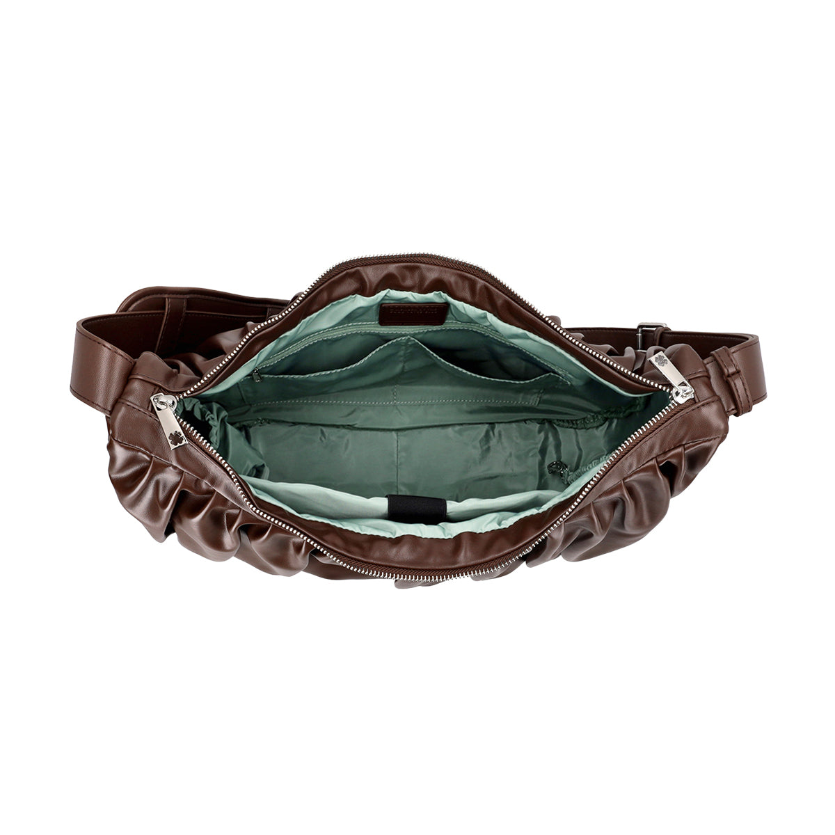 Leather Croissant Carryall (Espresso)