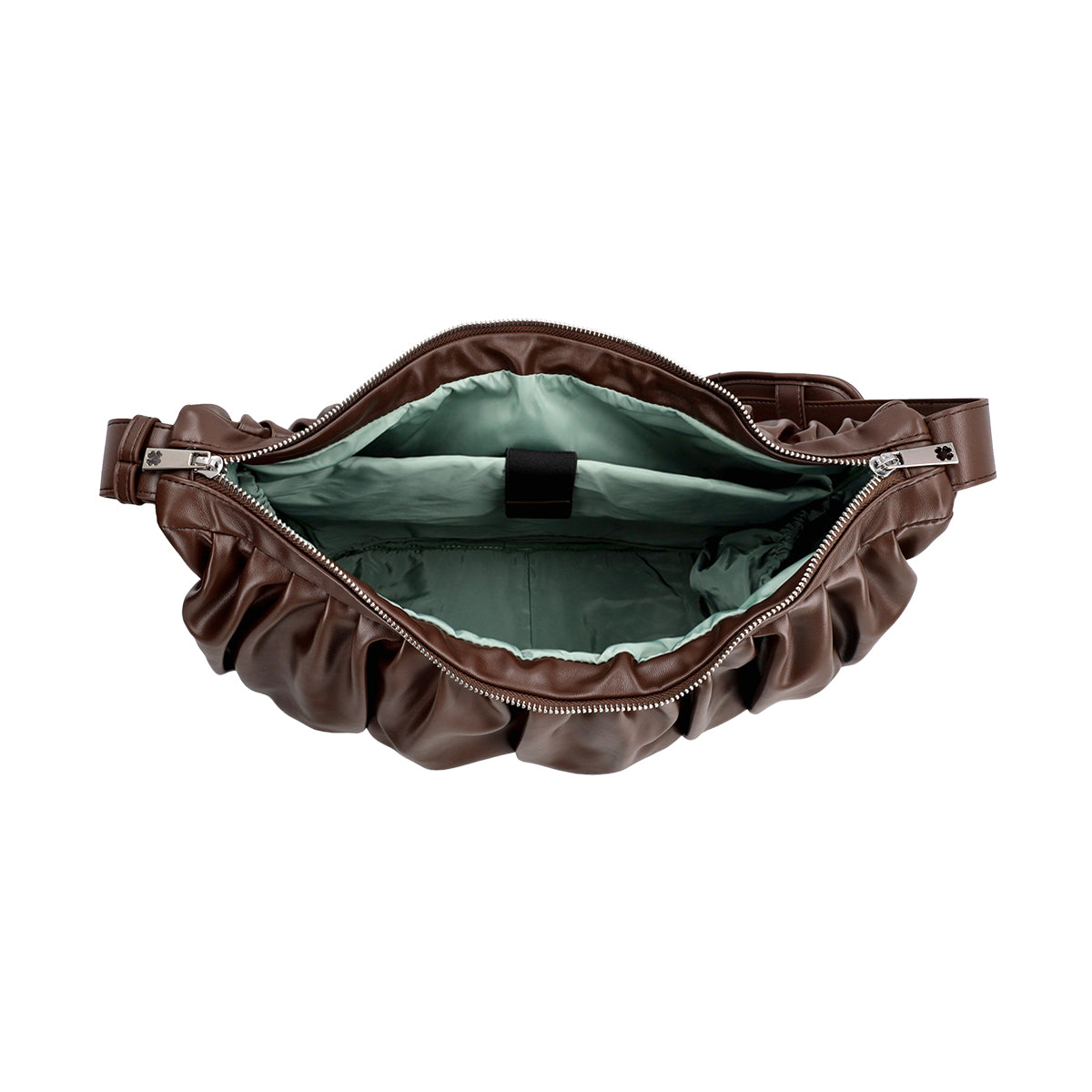 Leather Croissant Carryall (Espresso)