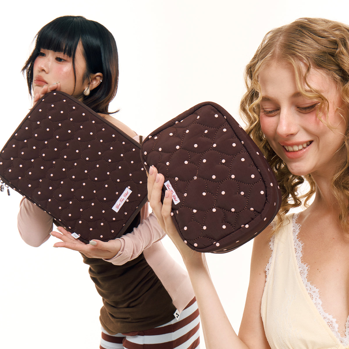 Jumbo Bread Puffer Pouch (Chocolate Heart)