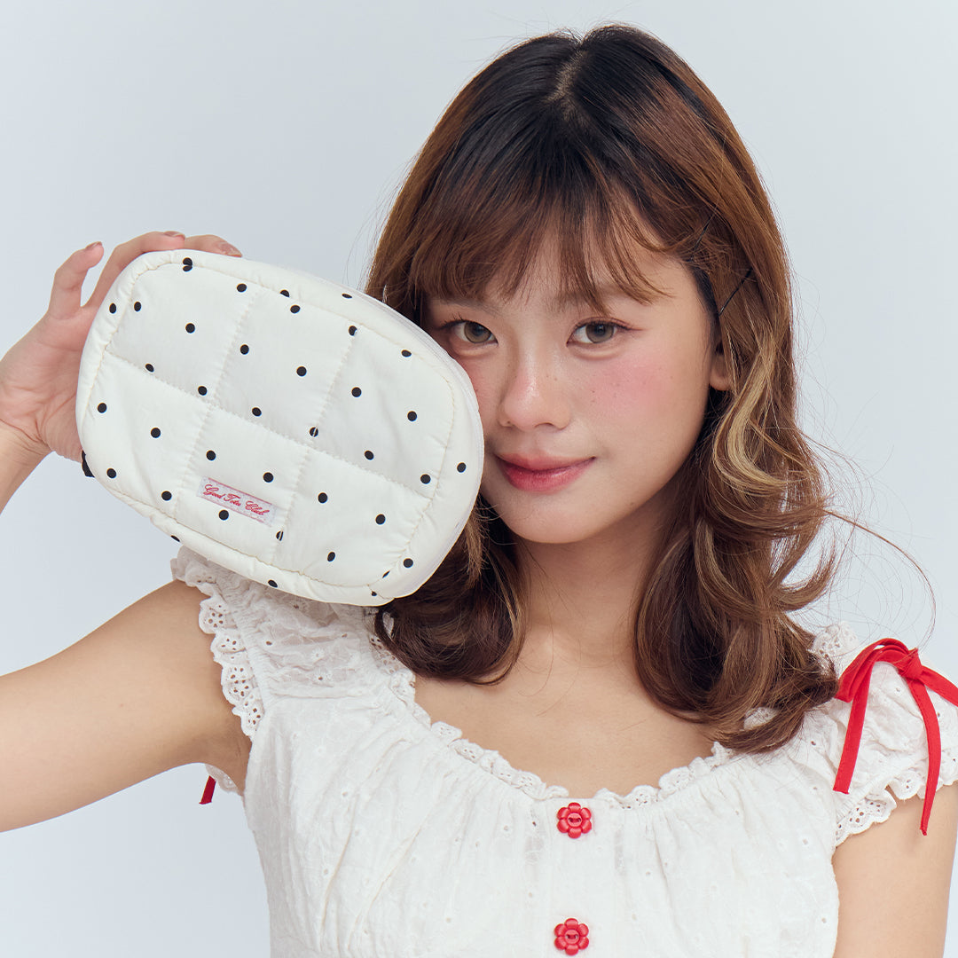Regular Bread Puffer Pouch (Polka Dot)