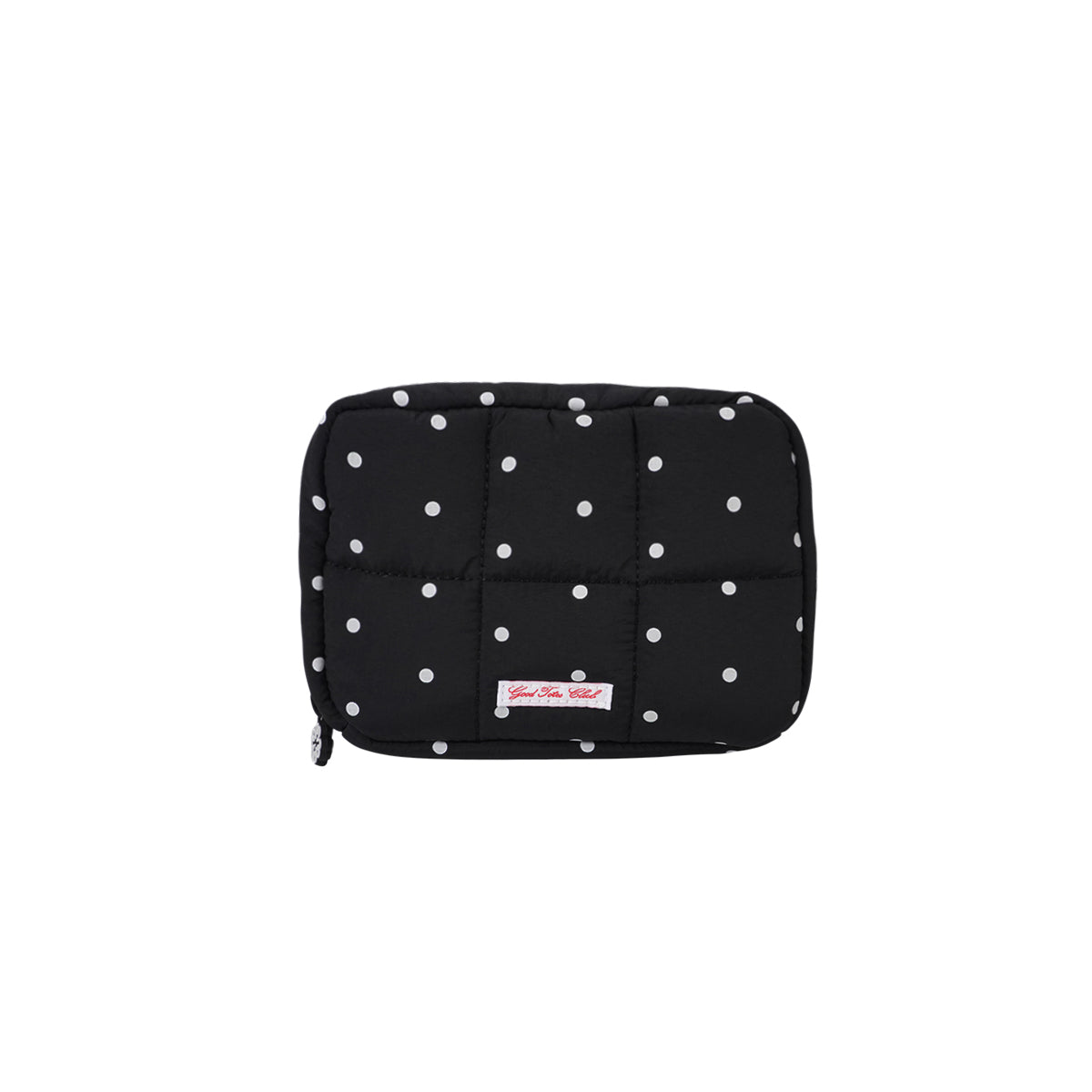 Regular Bread Puffer Pouch (Black Polka Dot)