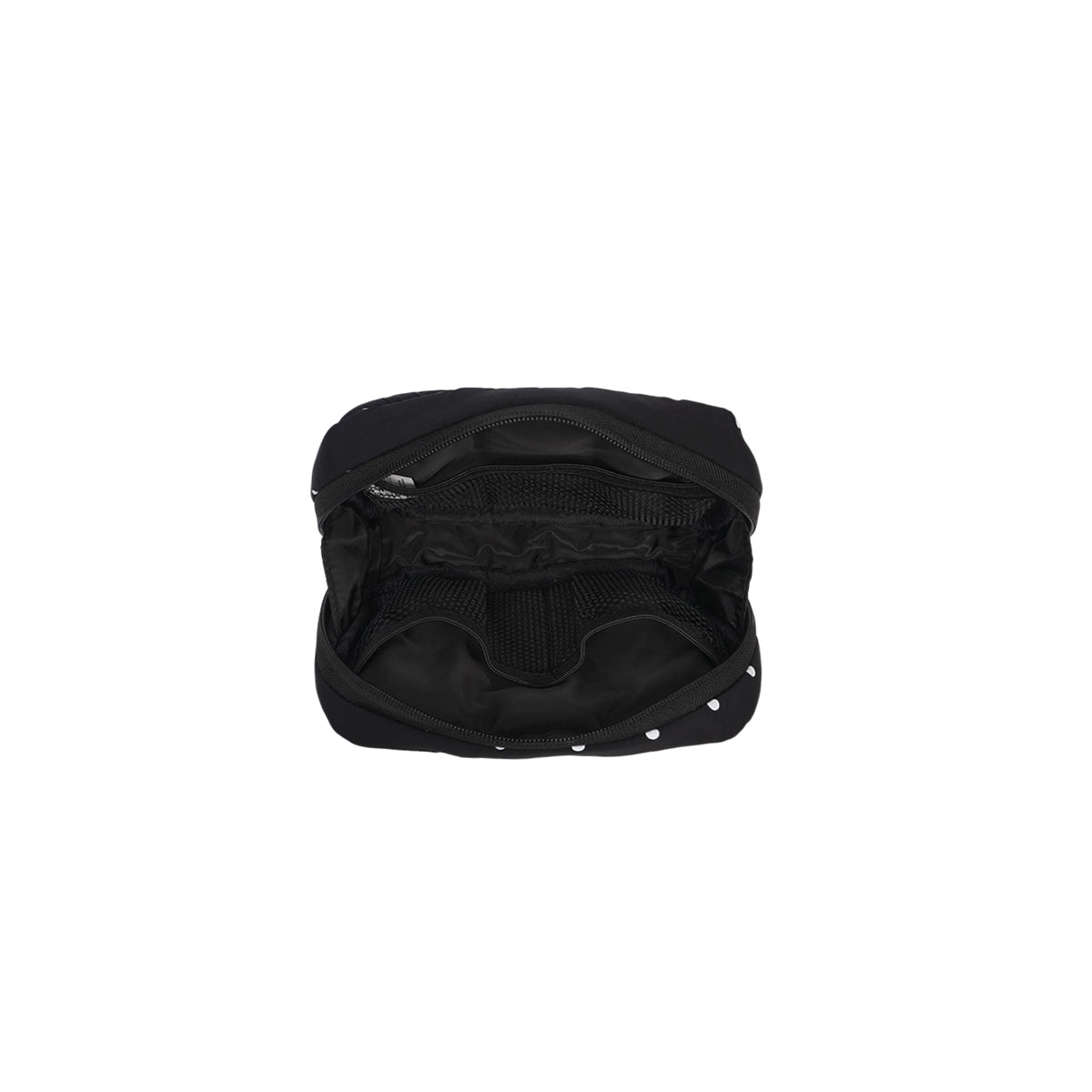 Regular Bread Puffer Pouch (Black Polka Dot)