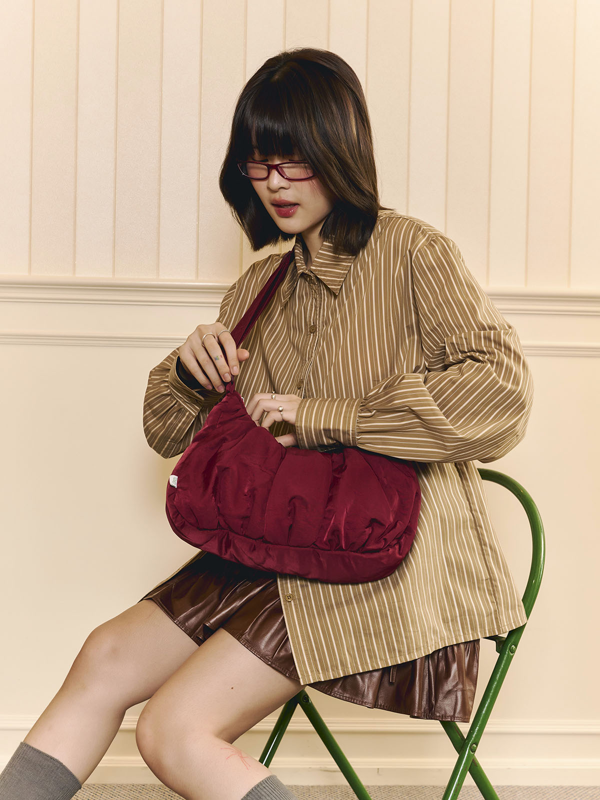 *Ships Late-October* Small Croissant Sling (Glazed Cherry)