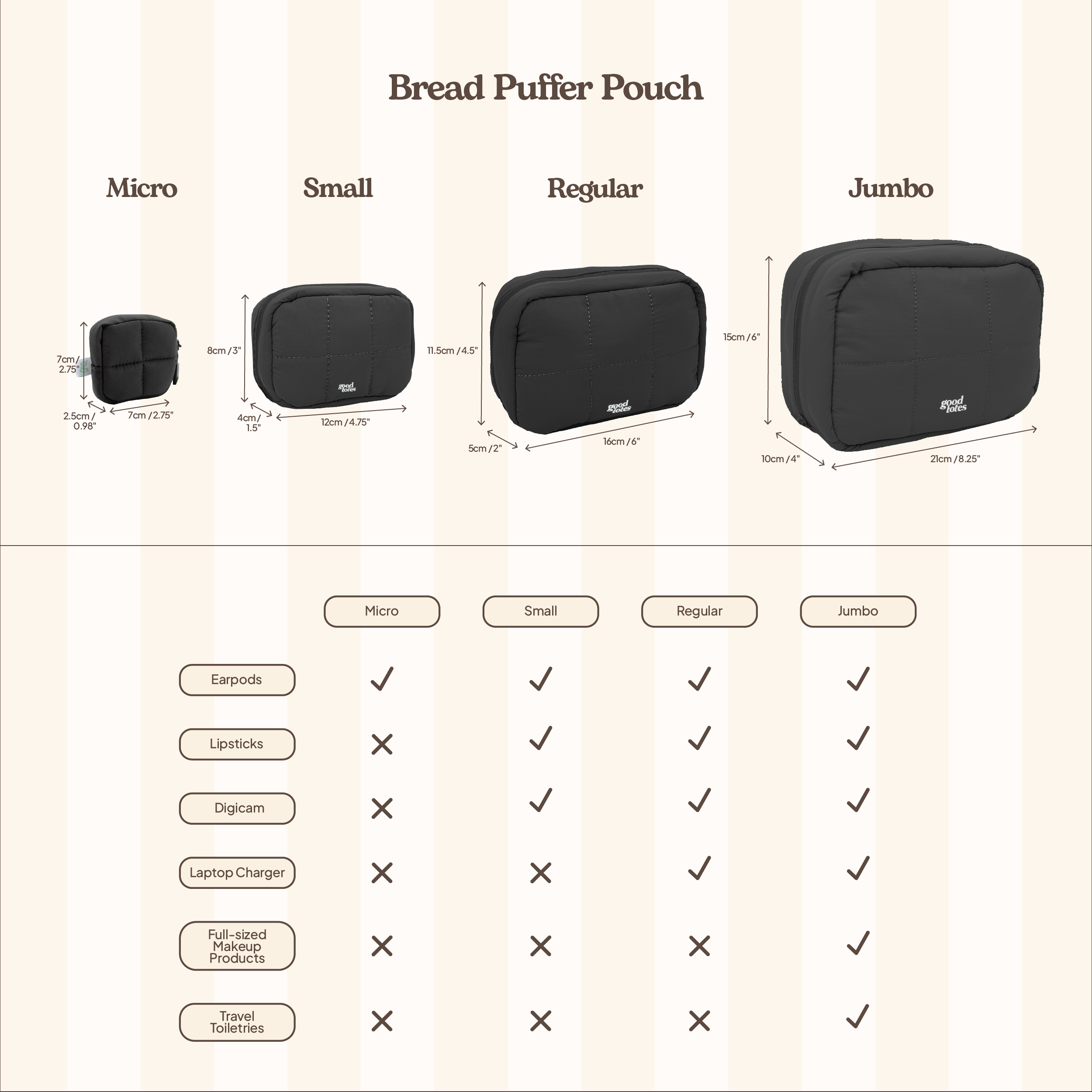 Jumbo Bread Puffer Pouch (Sage)