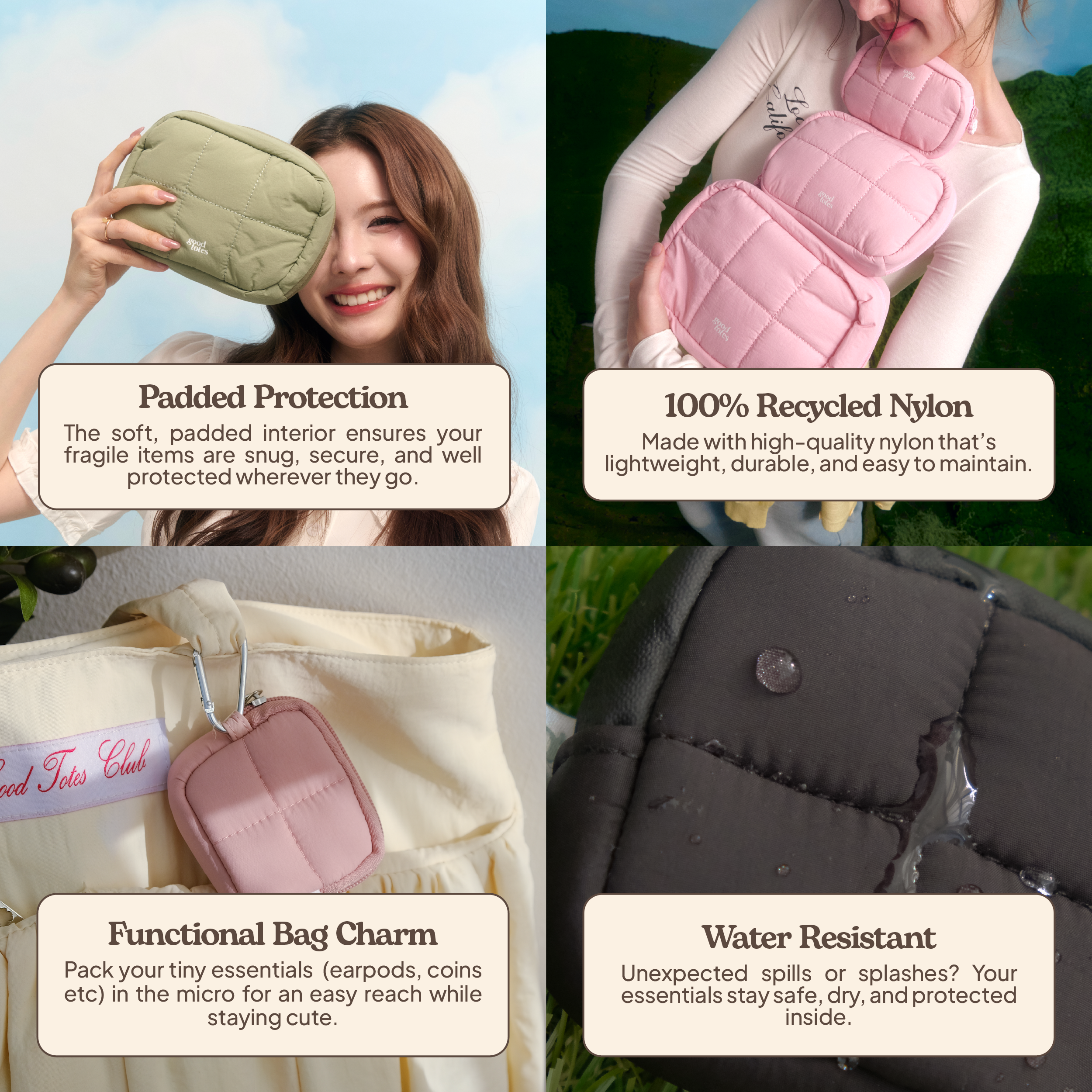 Micro Bread Puffer Pouch (Sesame)