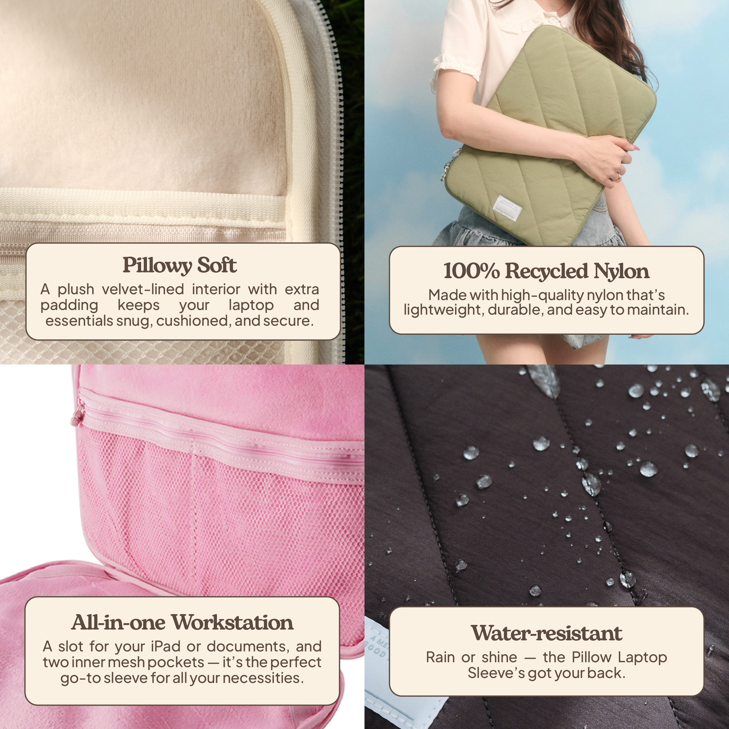 Pillow Laptop Sleeve (Sage)