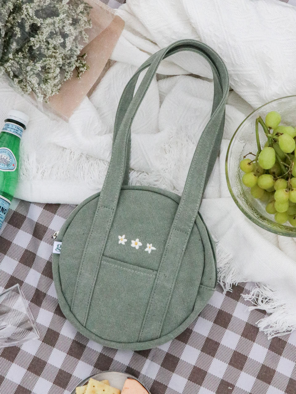 Mini Good Times Circle Tote (Sea Sage)