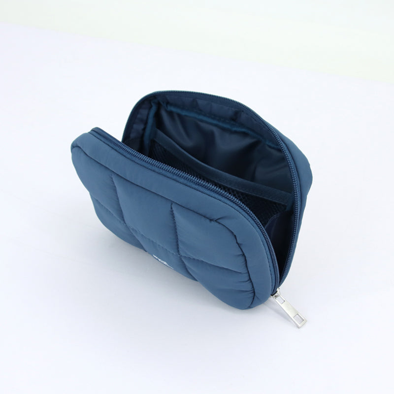 Regular Bread Puffer Pouch (Stone Blue)